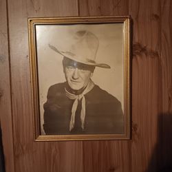 John Wayne Photo With Frame. OBO