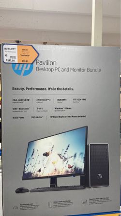 Hp desktop and Monitor bundle