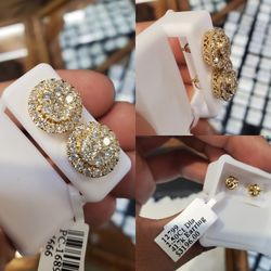 10K GOLD. 2.50CT DIAMOND EARINGS 