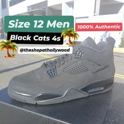New Jordan Retro 4 Black Cat Size 12 Men
