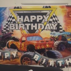 Monster trucks party Decoration 