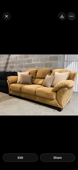 FREE DELIVERY 🛋️ Oversized Tan Sofa – Super Comfortable