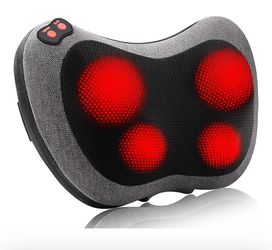 Shiatsu Back and Neck Massager with Heat, Deep Tissue Kneading,Electric Massage Pillow for Back,Shoulders,Legs,Foot,Body Muscle Pain Relief,U