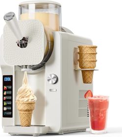 K535 $130  Slush Machine & Ice Cream Maker Machine 2-IN-1, 6 Modes for Smoothies, Milkshakes, Cocktails, Margarita, and Ice Cream, Double-Layer Tank, 