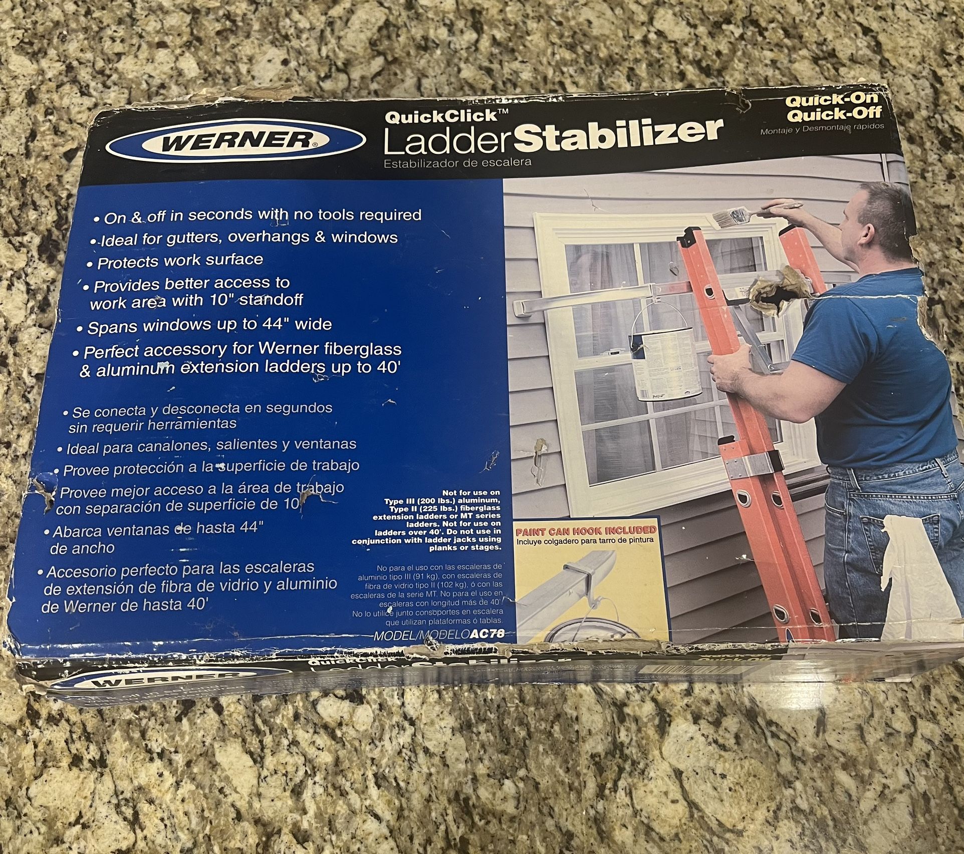 Werner Quick-Click Extension Ladder Stabilizer