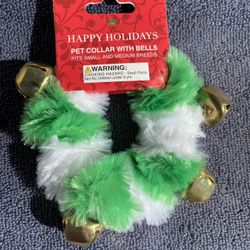 Christmas Pet Collar With Bells. 