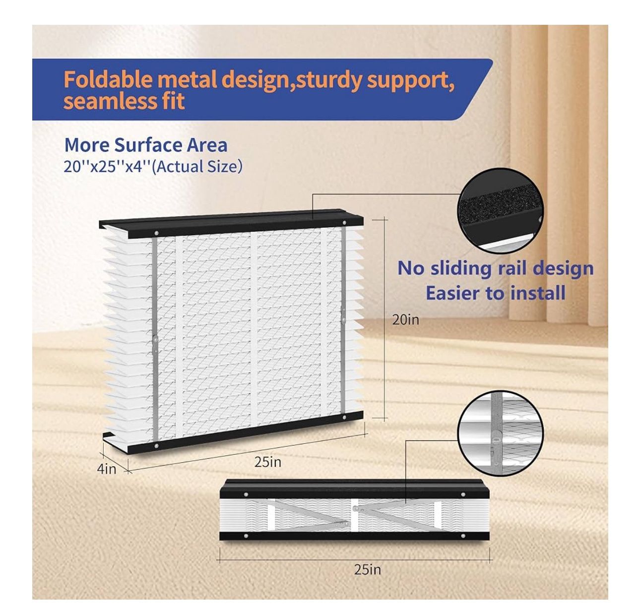 2-Pack 210 Filter Replacement Compatible with AprilAire 210 Whole House Air Purifiers Models,1210,1620,2210,2216,3210,4200,MERV 11 Furnace Filter Repl
