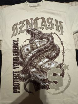 SZNCASH Graphic T-Shirt Snake & Money Print