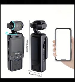 Rechargeable Vlogging Portable Action Camera Swivel Head 360 Rotation 