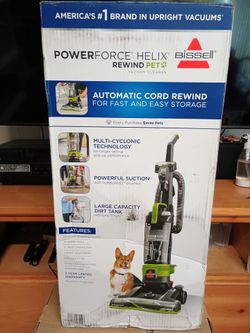 BISSELL PowerForce Helix Turbo Rewind Pet Upright Vacuum