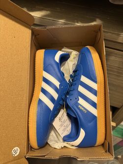 Blue Adidas Sambas