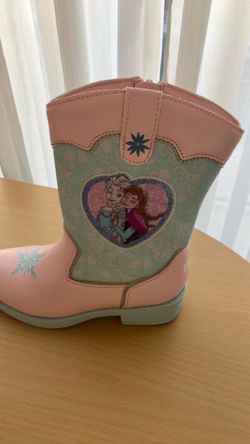 Disney Frozen Toddler Girls Western Cowboy Boots - Size 9