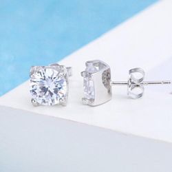 925 stamped sterling zircon EARRINGS