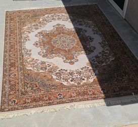 FREE: Beautiful Rug; 8' x 11.5' & Grey Carpet; 4' x 6'