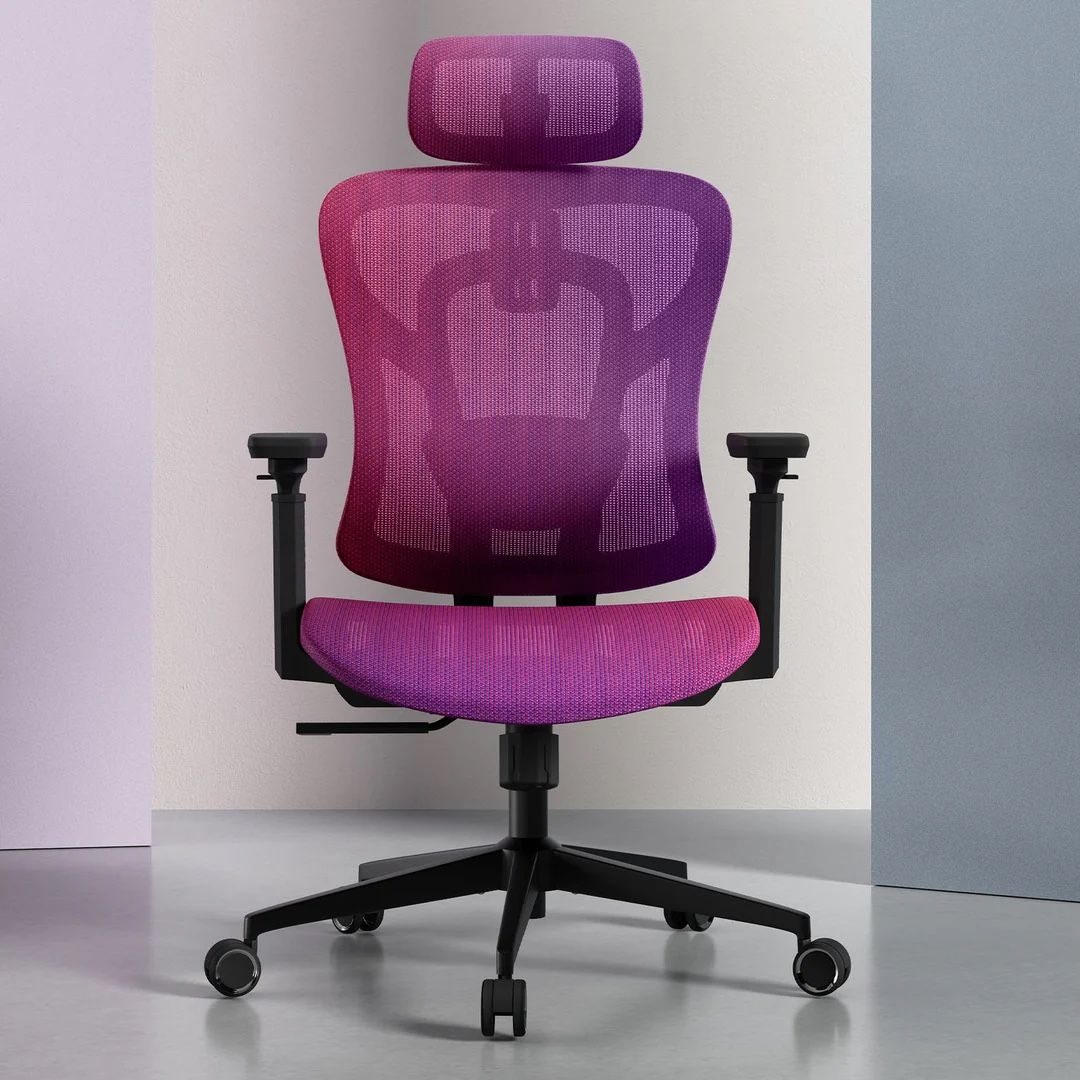 Logicfox Ergonomic Mesh Office Chair Purple