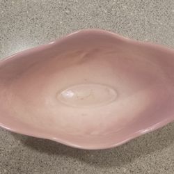 Hull Art Pottery Wildflower Pastel Oblong Console Bowl Circa 1940's W-21-12 Ohio Usa