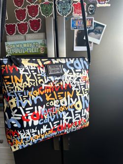 Calvin Klein Graffiti Print Crossbody Bag