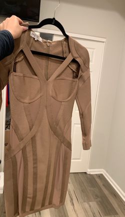 Brown bandage dress
