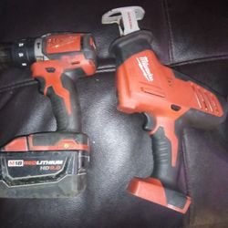Milwaukee Drill And Hacksaw