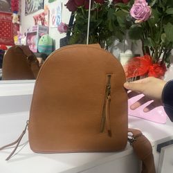 Brown Mini Backpack