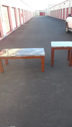 Real Granite coffee table and side table