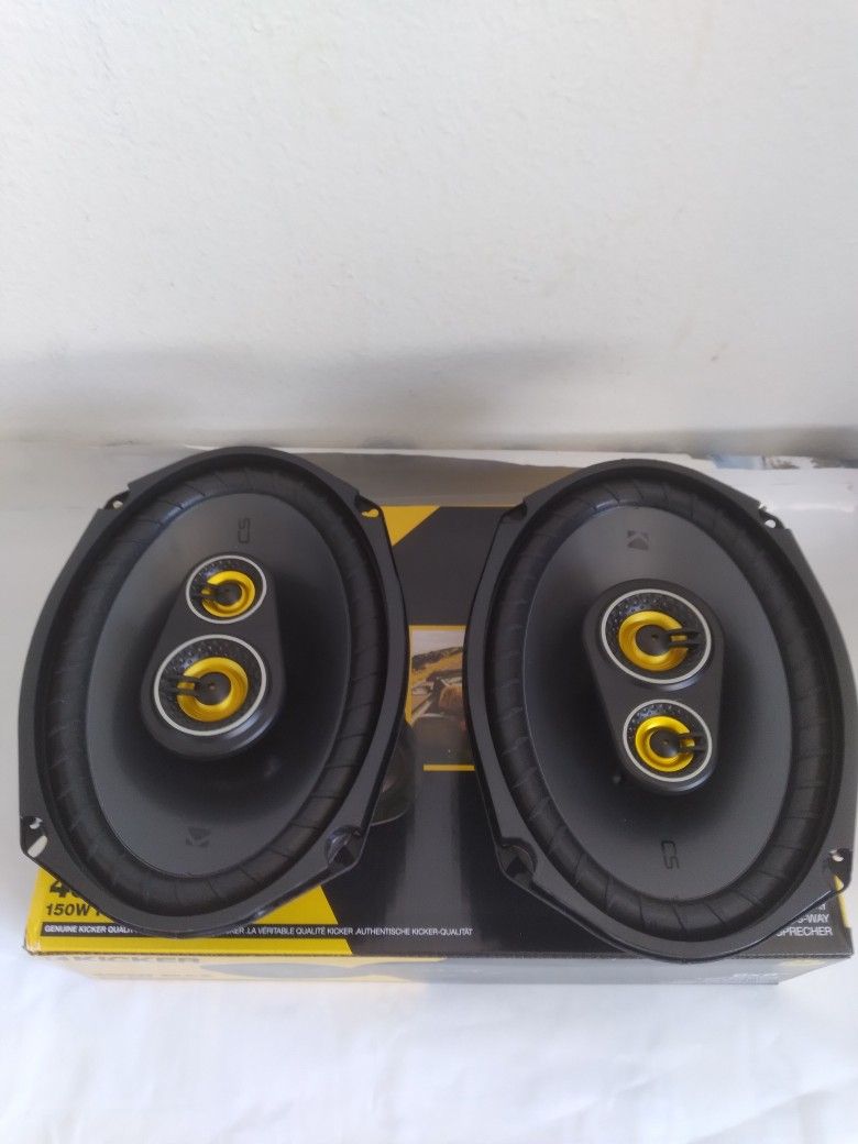 KICKER 1 PAIR 6×9 3 WAY 450 WATTS CAR SPEAKER