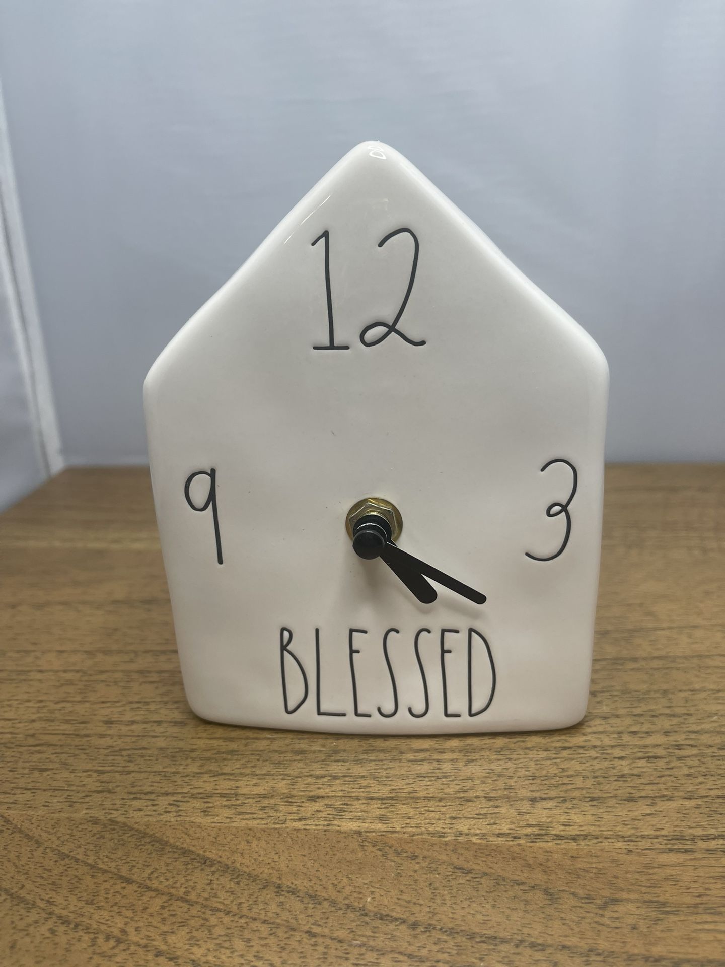 Rae dunn BLESSED Birdhouse Clock