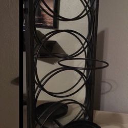 Mirrored Metal Candle Or Vase Holder