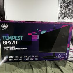 Cooler Master Tempest GP27U 27" 4K UHD 3840 x 2160 Quantum Dot MiniLED Gaming Monitor, HDR1000 Ready, FreeSync/G-Sync, 160Hz, 1ms Response, 98% DCI-P3