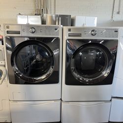 KENMORE ELITE WASHER & ELECTRIC DRYER SET WITH PEDESTALS! 