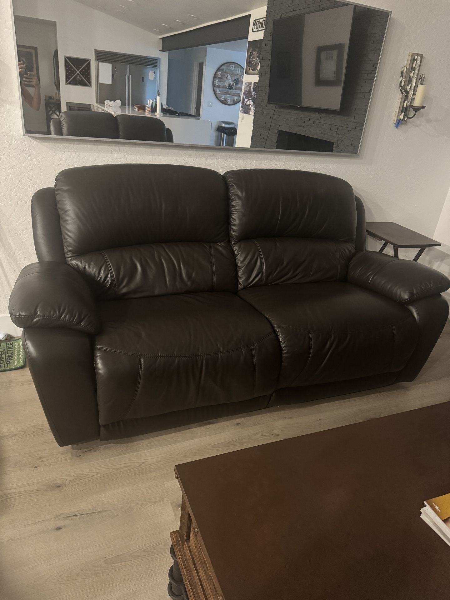 Leather Recliner Sofa