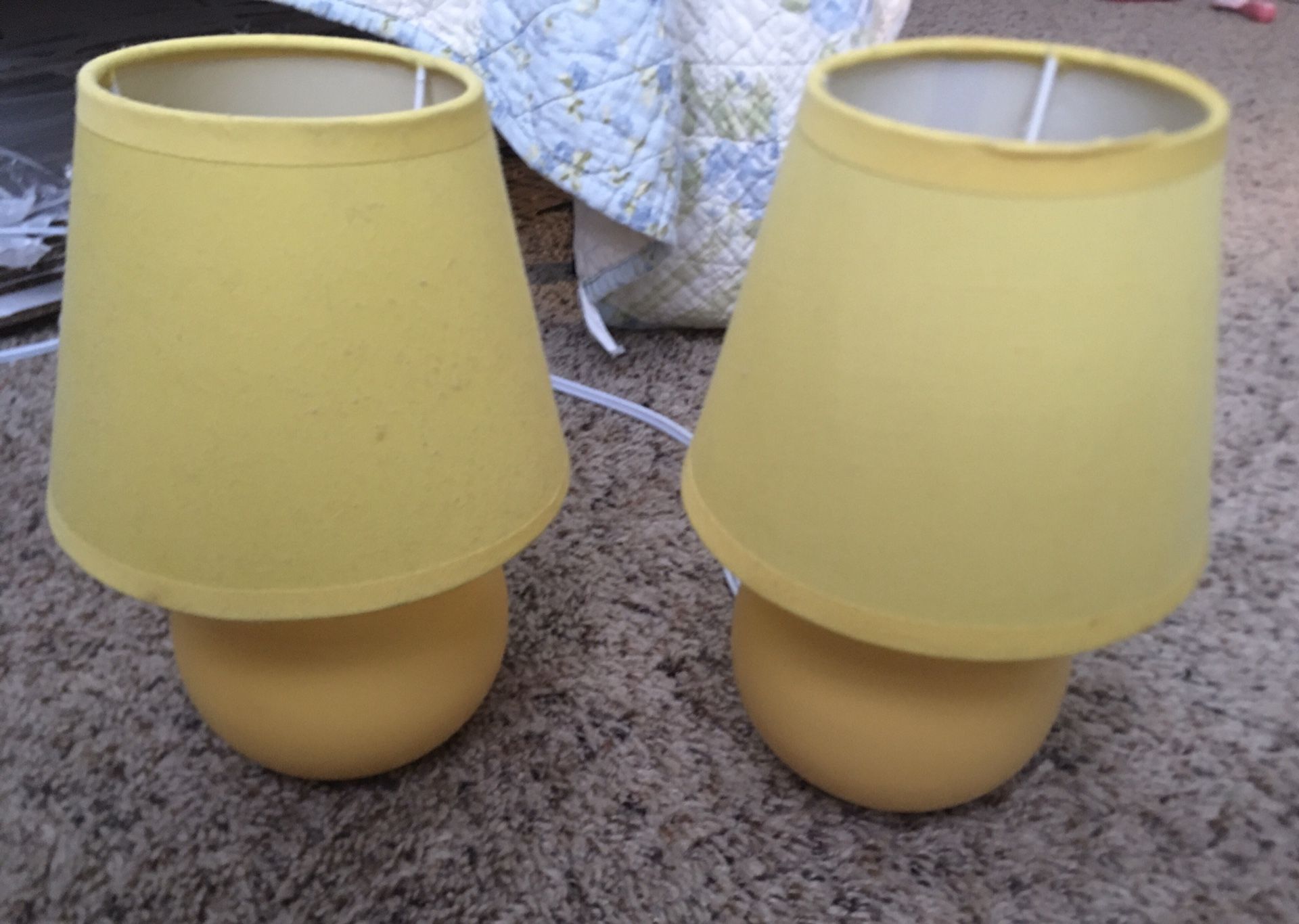 Yellow Table Lamps, set of 2