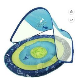 Baby Floats Swimways With Canopy Blue/yellow 