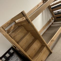 Staircase Real Wood Bunkbed 
