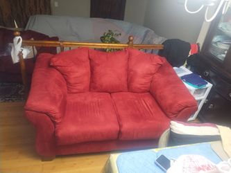 Moving everything Must go: Red Sofa and Love Seat $359