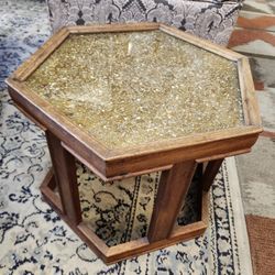 John Keal for Brown Saltman Hexagonal MCM Side Table