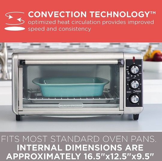 Black Decker Toaster Oven (model TO1675B) for Sale in Haltom City, TX -  OfferUp