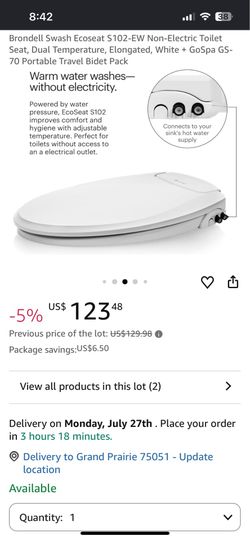S102-EW non electric bidet toilet seat