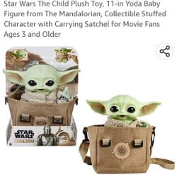star wars 11in yoda in satchel