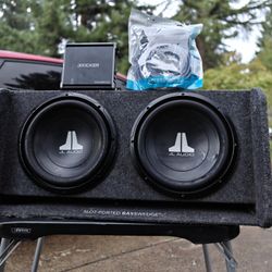 JL Audio 12" Subs Porte JL Box Kicker Amp And Wiring Kit