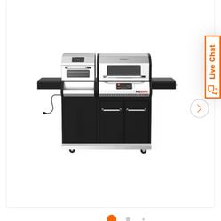 Neevo 720 Plus Propane Gas Digital Smart Grill in Black with Air Fryer Oven