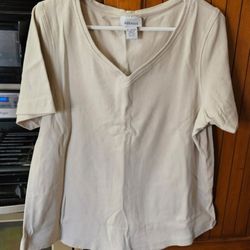 18/20 BEIGE COLORED AVENUE SHORT SLEEVE TOP