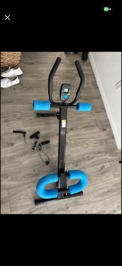 Adjustable Ab Trainer Machine with LCD Monitor, 10-level adjustable resistance, Foldable Ab Exercise