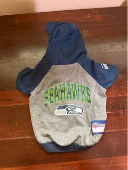 Seattle Seahawks Hooded Dog T-shirt Navy Blue Size Small NFL