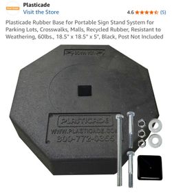 PLASTICADE HEAVY DUTY SIGN BASES W/HARDWARE