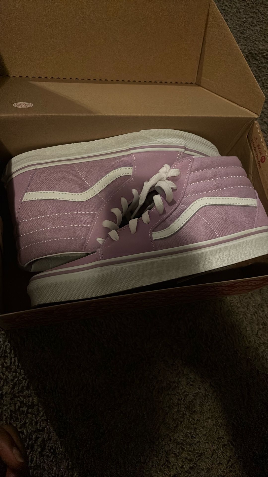 High Top Vans lavender purple size 7 woman Brand New Never Worn
