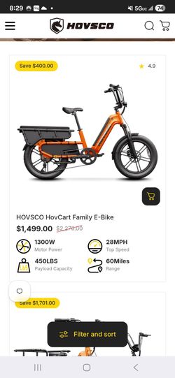 Like new Hovsco family ebike