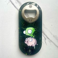 GIR Bottle Opener Invader ZIM Fan Cartoon Bar Accessory Collectible Gift