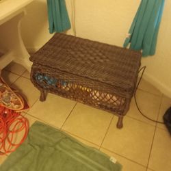 Woven Table With Storage 