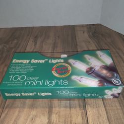 Energy Saver Lights 100ct Clear Mini Lights Indoor/ Outdoor